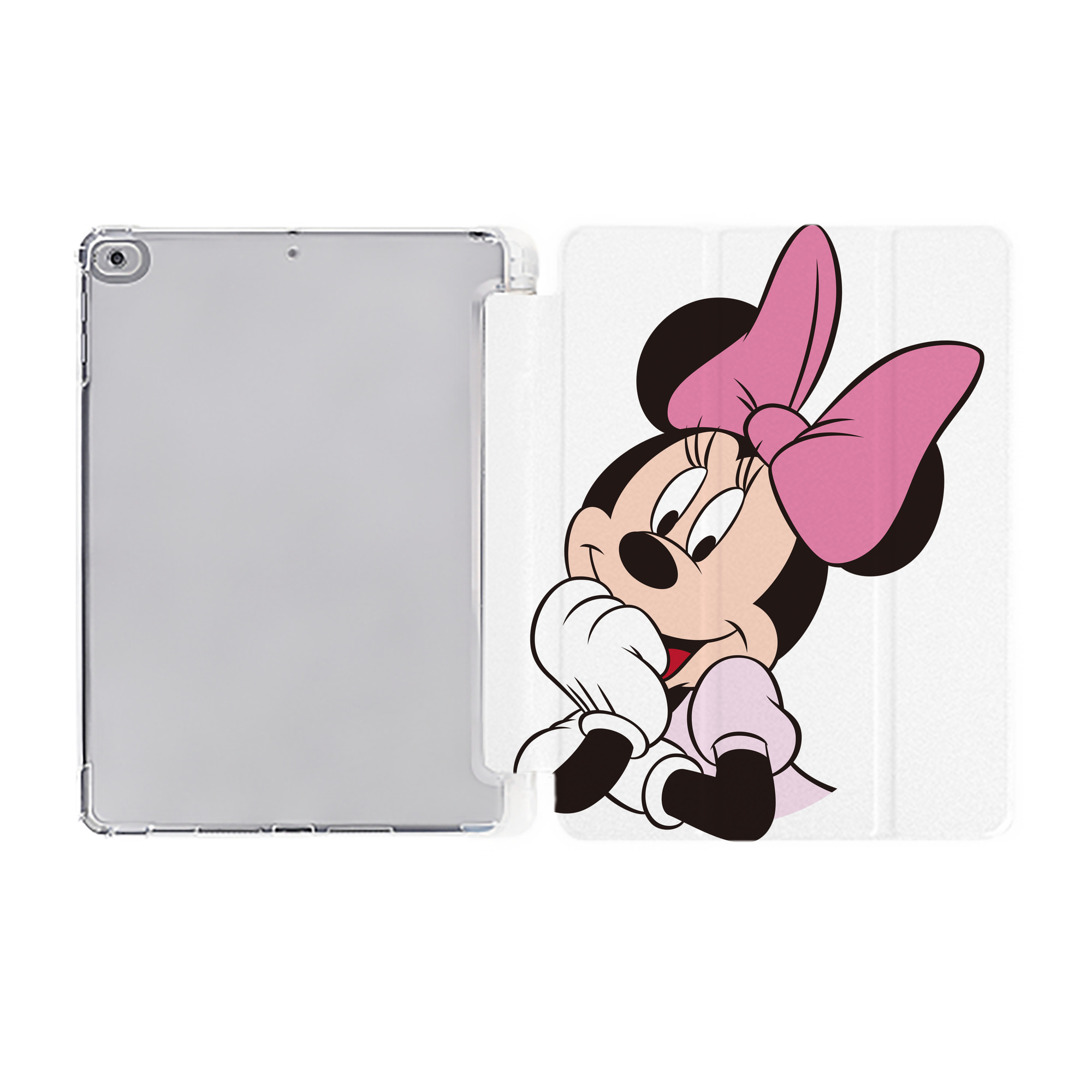 （画像用） ミッキーマウス Mickey Mouse IPad ケース ペン収納付き 三つ折りスタンド PUレザー×シリコン 対応機種9.5/10.5/10.9インチ